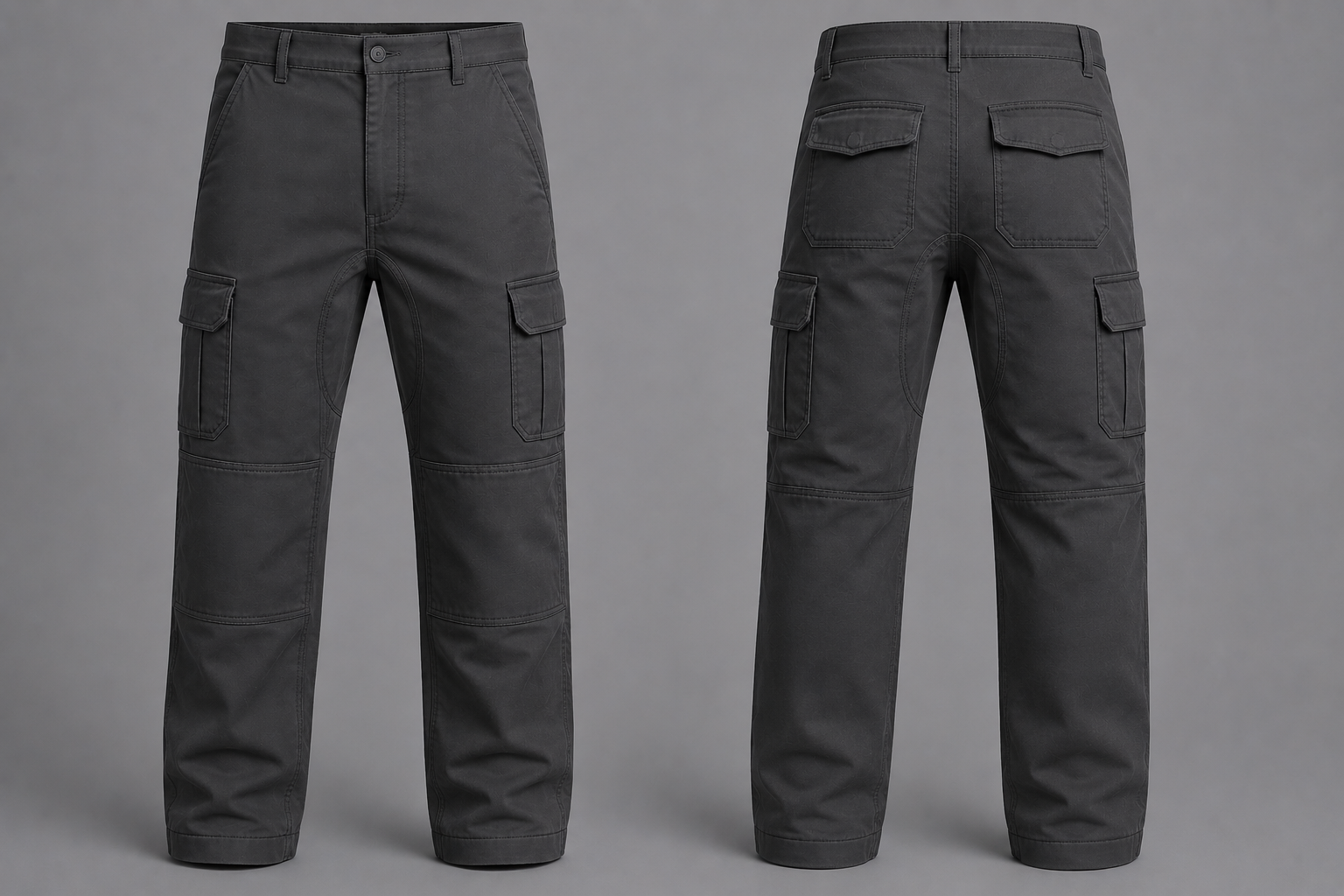 Pantalón cargo gris topo