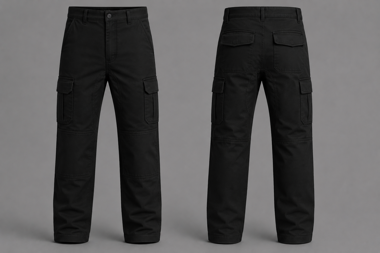 Pantalón Cargo Gabardina negro de Rueca Uniformes